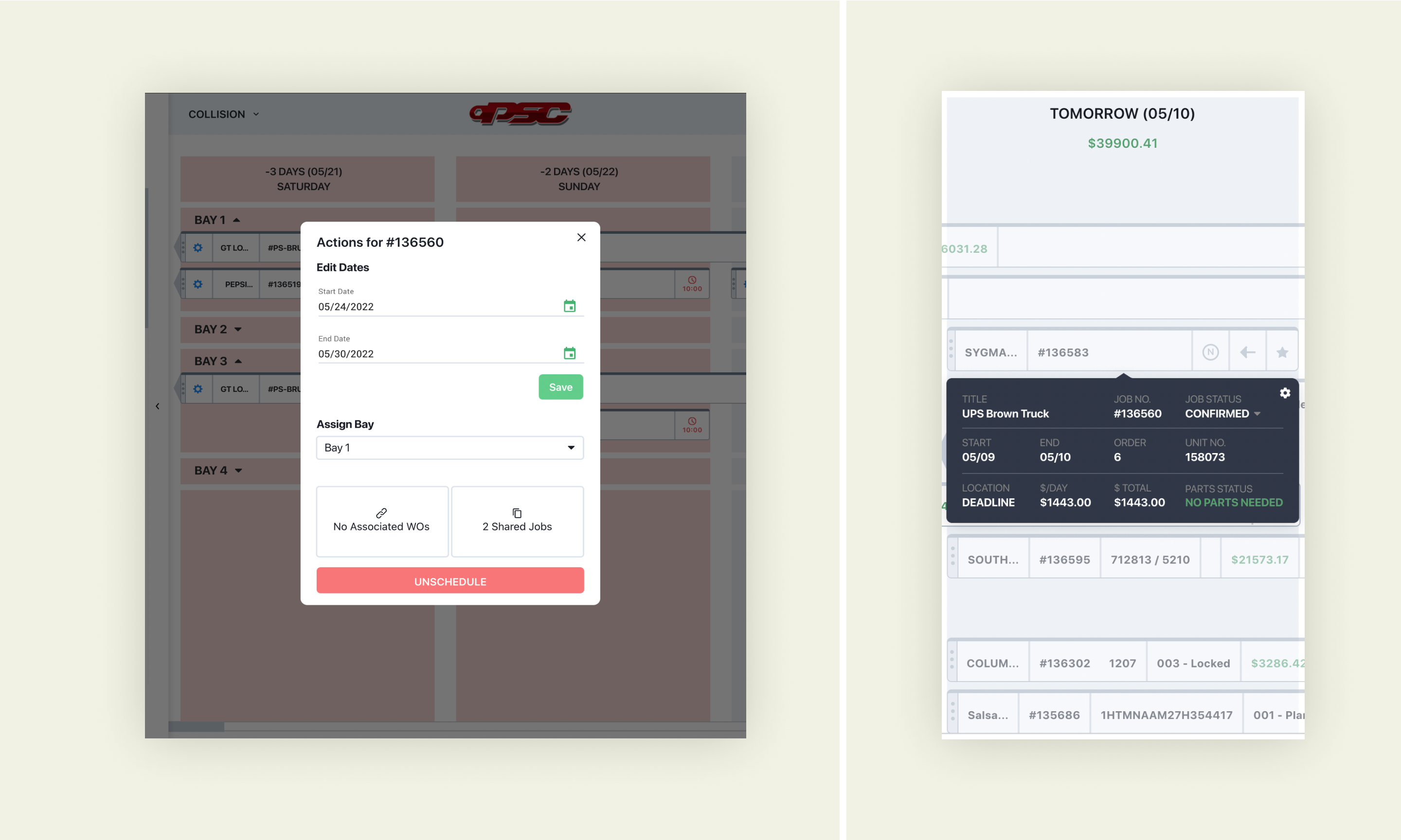 PSC Scheduler screenshot